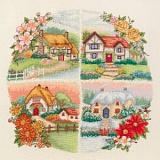 Купить недорого   Набор для вышивания Anchor "Seasonal Cottages" 30*30см, MEZ Венгрия, PCE750  в интернет магазине Фэмили хобби