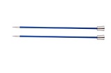 Спицы прямые "Zing" 4мм/25см, сапфировый (синий), KnitPro, 47239