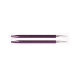 Спицы съемные "Zing" 6мм/13см, алюминий, фиолетовый бархат, KnitPro, 47507