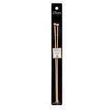 Спицы прямые "Bamboo" 9мм/25см, бамбук, натуральный, 2шт в упаковке, Tulip, KNS100900