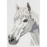 Купить недорого   Набор для вышивания Anchor "White Beauty - Horse" 16*23см, MEZ Венгрия, AK140  в интернет магазине Фэмили хобби
